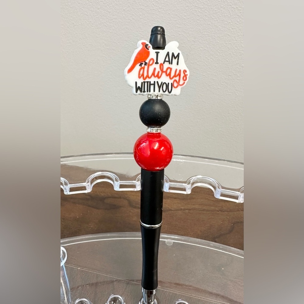 Hand Crafted “I Am Always With You” Beaded Pen